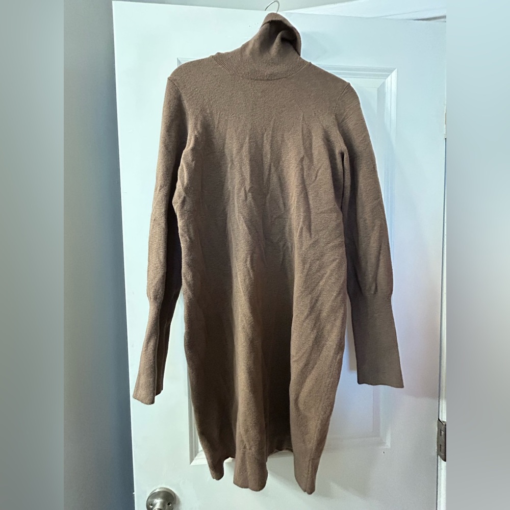 Express Women's Tan Turtleneck Sweater